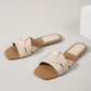 Women's Woven Strap Flat Slide Sandals