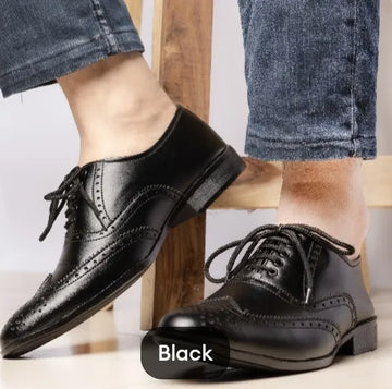 Men's Classic Brogue Oxford Lace-Up Shoes