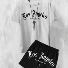 Men's Textured Knit Two-Piece Set –  Half Sleeve Top & Drawstring Shorts