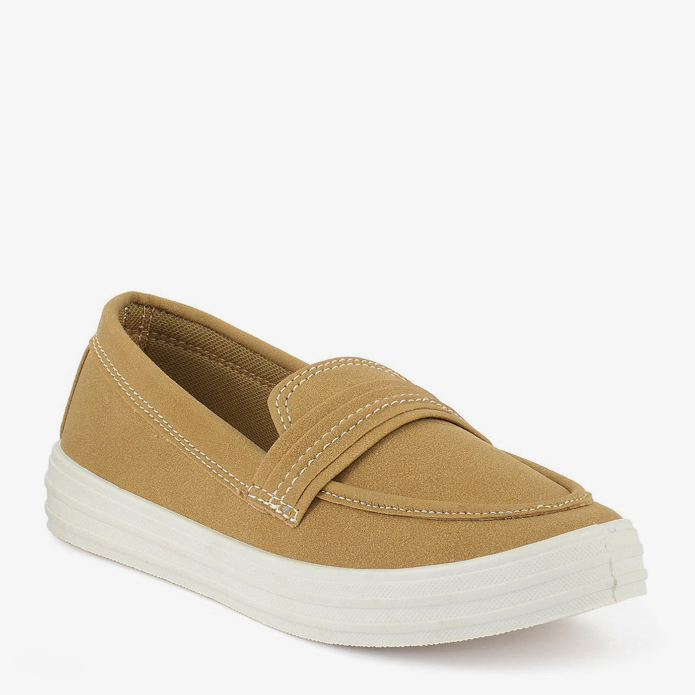 Men's Camel Suede Penny Loafers